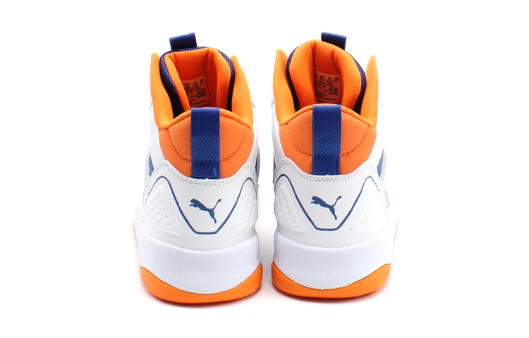 Shop (Preschool) Puma Backcourt Mid 'White Blue Orange' 374411-02