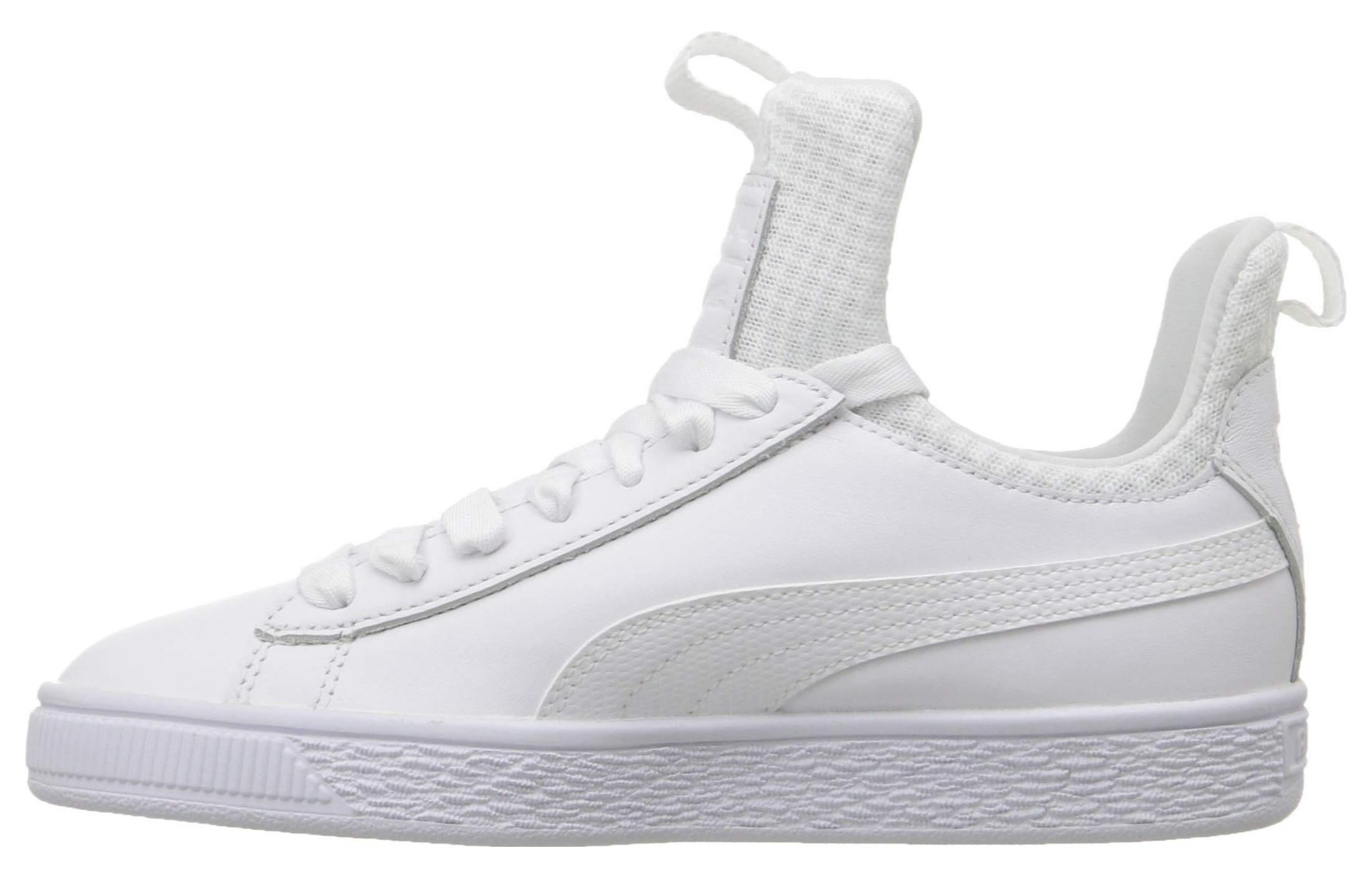 Buy 兒童 PUMA Basket 舒適百搭 防滑耐磨 低筒 兒童板鞋 白色