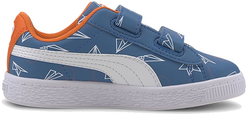 (PS) 彪马Basket纸飞机休闲板鞋 白/蓝/橙 371187-02 Order (PS) 彪马Basket纸飞机休闲板鞋 白/蓝/橙 371187-02