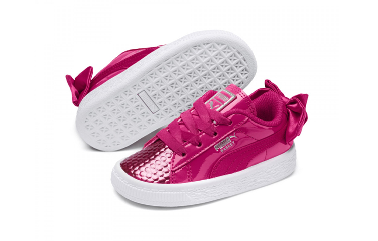 Purchase 中童 PUMA Basket Bow Coated Glam AC PS 低筒 兒童板鞋 粉