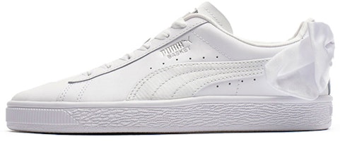 (Preschool) Puma Basket Bow Jr Skateboarding Shoes White 367321-01 (Preschool) Puma Basket Bow Jr Skateboarding Shoes White 367321-01