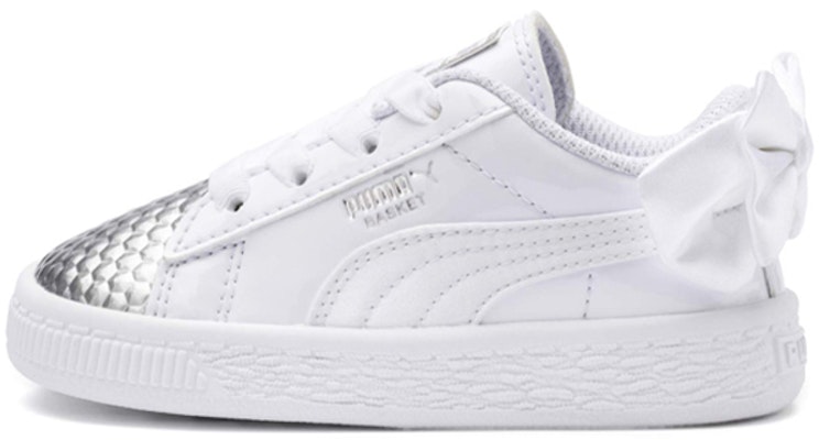 (Preschool) Puma Basket Bow Coated Glam AC Sneakers White 368984-01 Buy (Preschool) Puma Basket Bow Coated Glam AC Sneakers White 368984-01