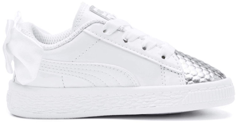 中童 PUMA Basket Bow Coated Glam AC PS 低筒 兒童板鞋 白 Order 中童 PUMA Basket Bow Coated Glam AC PS 低筒 兒童板鞋 白