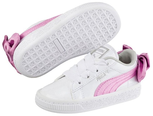 中童 PUMA Basket Bow Patent 蝴蝶結 運動 低幫 兒童板鞋 白 Shop 中童 PUMA Basket Bow Patent 蝴蝶結 運動 低幫 兒童板鞋 白