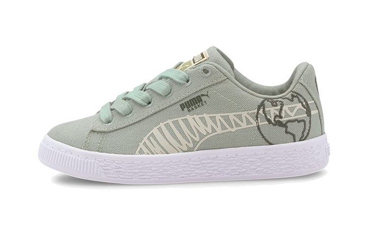 (Preschool) Puma Basket Canvas Winter Little Kid 'Time 4 Change - Aqua Grey' 374301-03