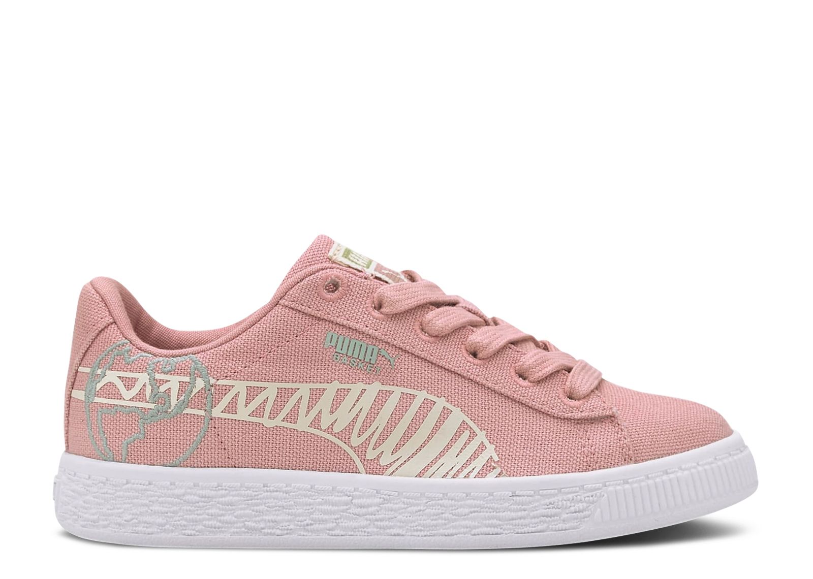 (Preschool) Puma Basket Canvas Winter Little Kid 'Time 4 Change - Bridal Rose' 374301-01