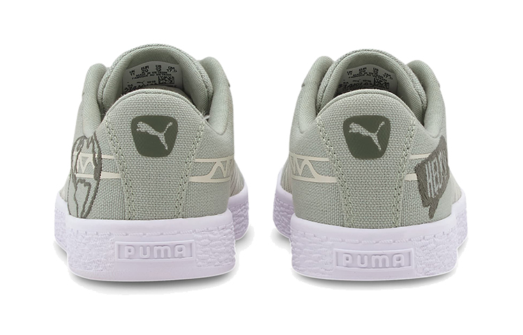 Shop (PS) Puma Basket Canvas Winter Kinder ''Time 4 Change - Aqua Grau'' 374301-03