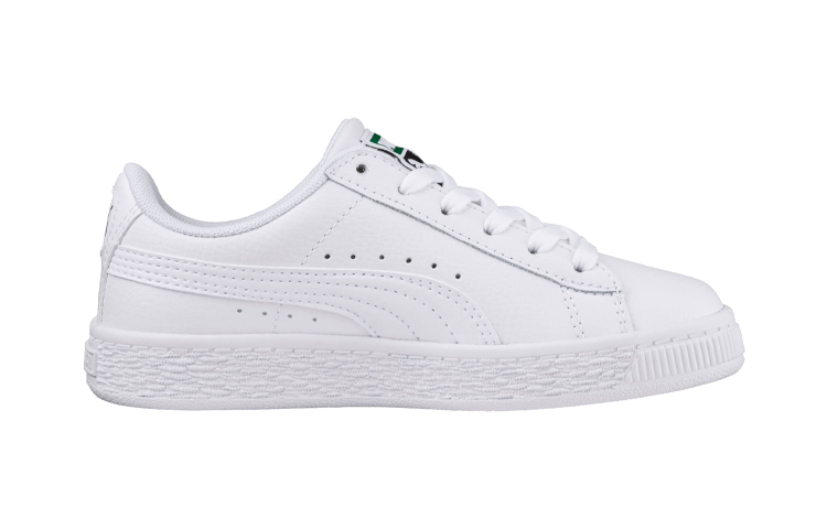 (PS) Puma Basket Classic Kid's Trainers White 圖 2