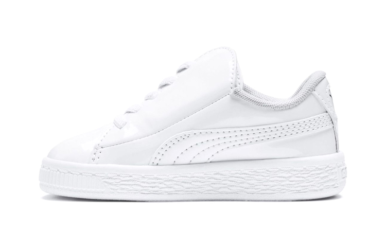 (Preschool) Puma Basket Crush Patent AC 'White' 369675-02