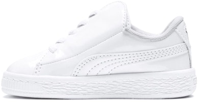 (Preschool) Puma Basket Crush Patent AC 'White' 369675-02 (Preschool) Puma Basket Crush Patent AC 'White' 369675-02