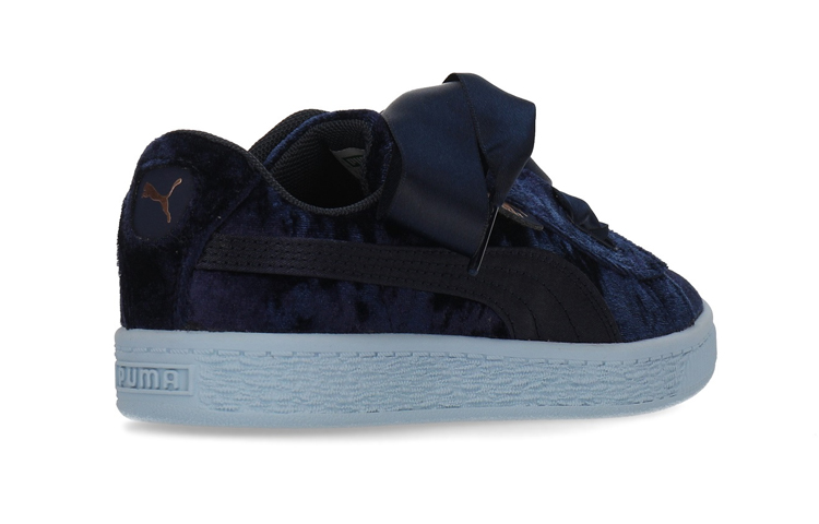 (PS) Puma Basket Heart Velor Ps Leisure Board Shoes Blue 圖 4