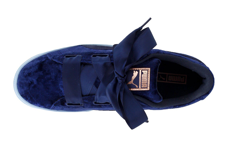 (PS) Puma Basket Heart Velour Low-Top Sneakers K Blue 圖 3