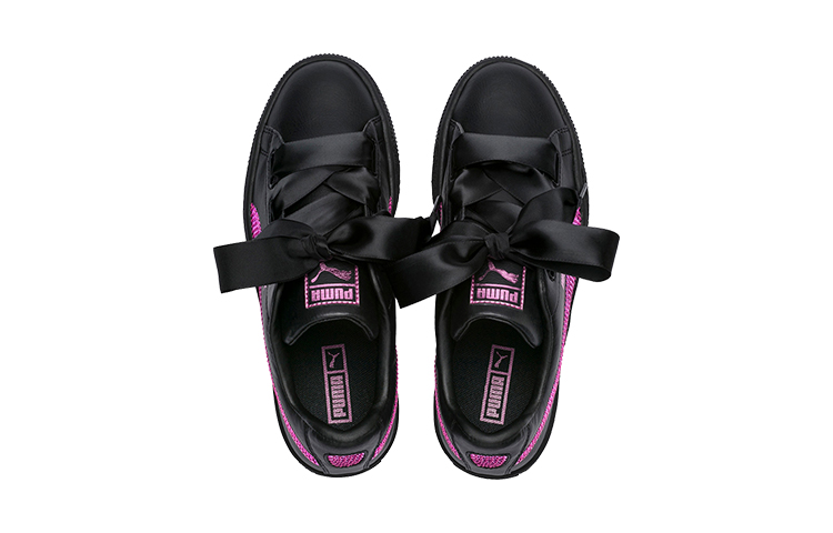 (PS) Puma Basket Heart Bling K Shoes Black/Purple 圖 3