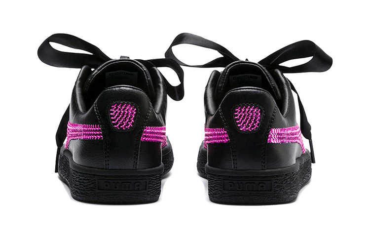 (PS) Puma Basket Heart Bling K Shoes Black/Purple 圖 4