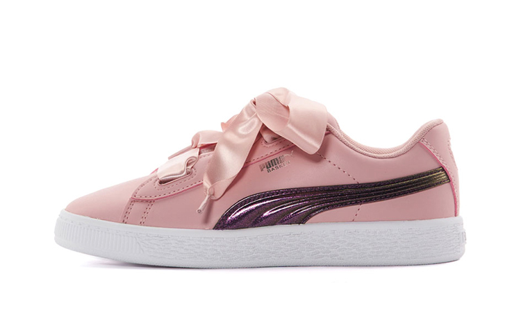 (PS) Puma Basket Heart Shimmer Casual Shoes Pink/White