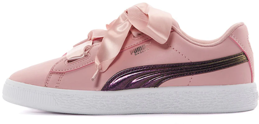 中童 PUMA Basket Heart Shimmer 休閒 平衡 低筒 板鞋 粉白 Buy 中童 PUMA Basket Heart Shimmer 休閒 平衡 低筒 板鞋 粉白