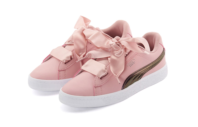 (PS) Puma Basket Heart Shimmer Casual Shoes Pink/White 圖 4