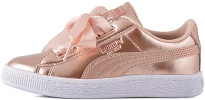 (Preschool) Puma Basket Heart Lunar Lux 'Creamed Tan' 365994-02 (Preschool) Puma Basket Heart Lunar Lux 'Creamed Tan' 365994-02