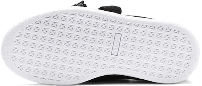 (PS) Puma Basket Heart Patent Niños 'Negro Blanco' 363352-01 Details for (PS) Puma Basket Heart Patent Niños 'Negro Blanco' 363352-01