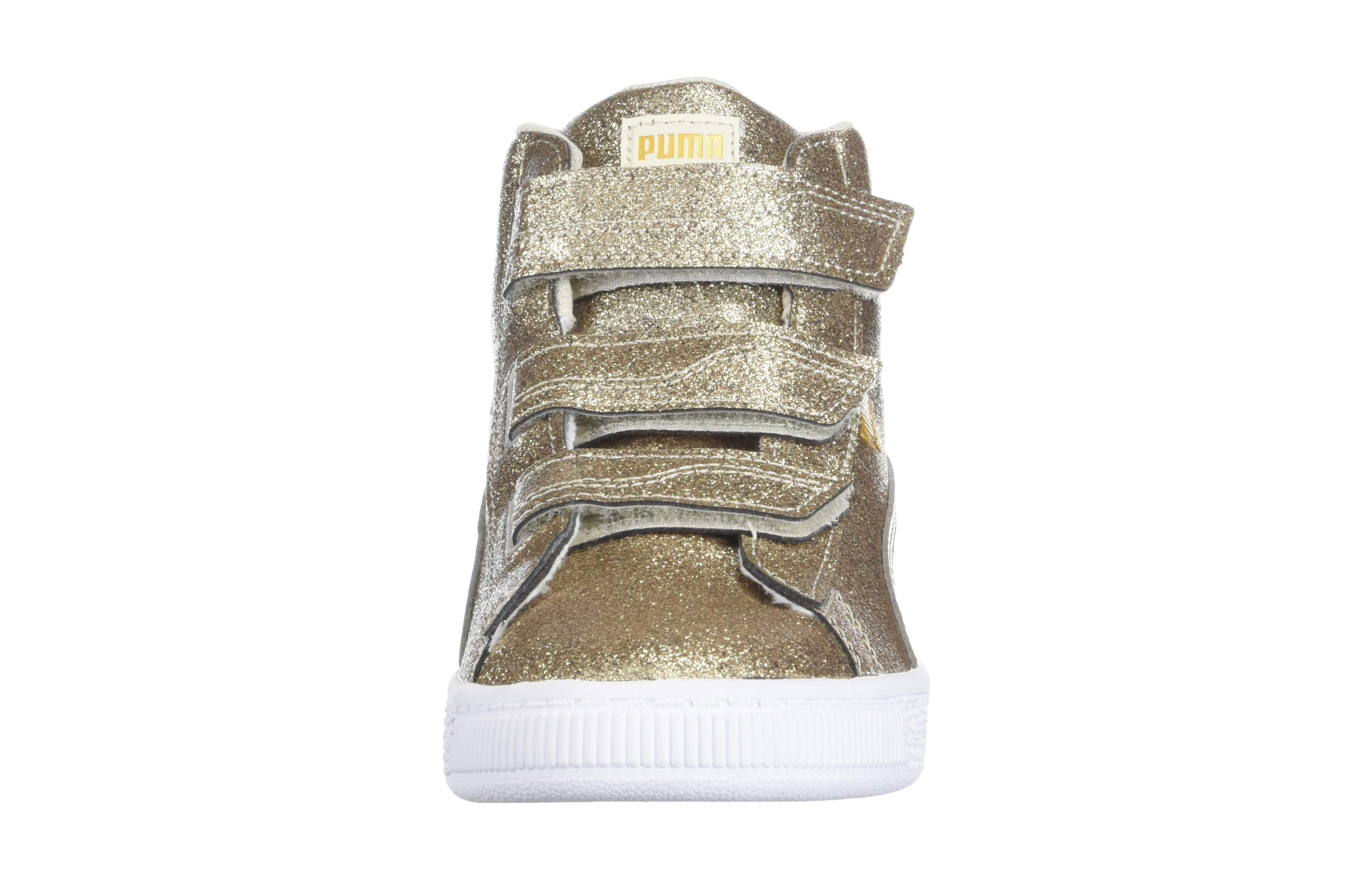 Lookbook (PS) (幼児用) プーマバスケットハイ 'ゴールド' 367571-02 367571-02
