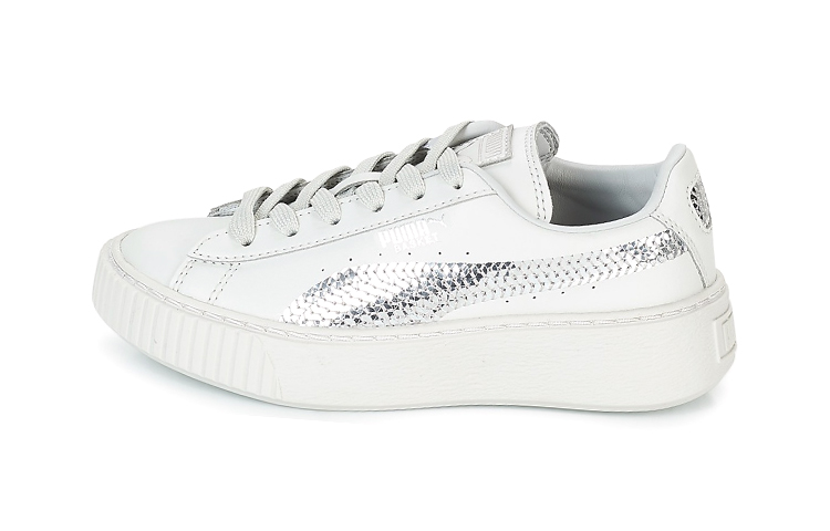 Buy (Preschool) Puma Basket Platform 'Bling White' 367238-02