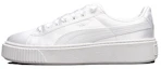 Buy (PS) Puma Basket Platform Semelle Épaisse Rehaussée Unisexe Blanc Soie 365133-05