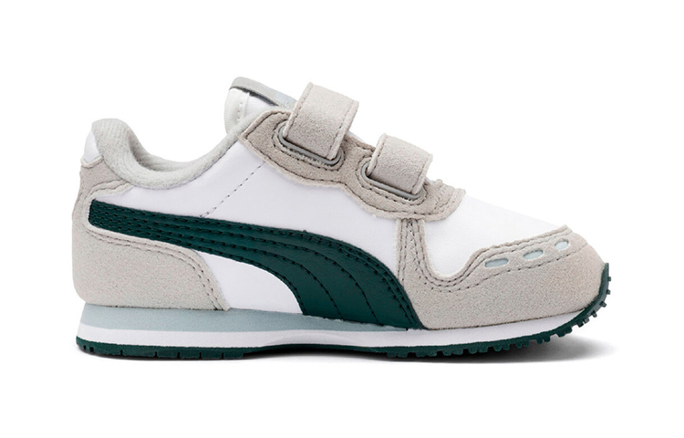 Order 中童 PUMA Cabana Racer 魔術貼 低筒 兒童跑步鞋 灰黑