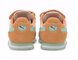 Shop 中童 PUMA Cabana Racer 低筒 兒童跑步鞋 橙白