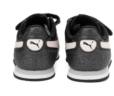 中童 PUMA Cabana Racer Glitz 運動 低筒 兒童跑步鞋 黑白 Shop 中童 PUMA Cabana Racer Glitz 運動 低筒 兒童跑步鞋 黑白