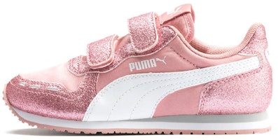 (Preschool) Puma Cabana Racer Glitz 'Pink White' 370985-02 (Preschool) Puma Cabana Racer Glitz 'Pink White' 370985-02