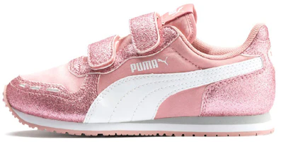 (Preschool) Puma Cabana Racer Glitz 'Pink White' 370985-02 (Preschool) Puma Cabana Racer Glitz 'Pink White' 370985-02