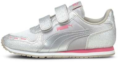 (Preschool) Puma Cabana Racer Glitz Sports Silver 370985-08 (Preschool) Puma Cabana Racer Glitz Sports Silver 370985-08