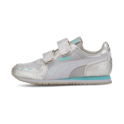 (PS) Puma Cabana Racer Glitz Sports Sneakers Silver/Grey