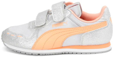 (Preschool) Puma Cabana Racer Glitz 'Silver Orange' 370985-04 (Preschool) Puma Cabana Racer Glitz 'Silver Orange' 370985-04