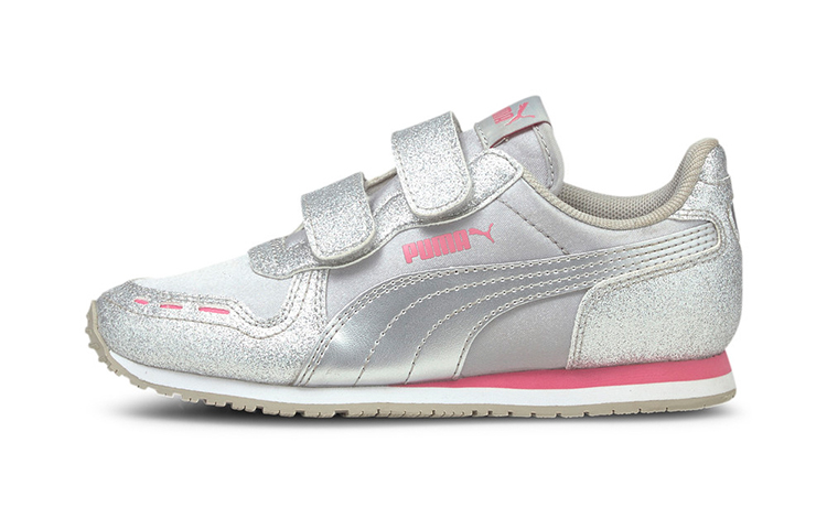 (Preschool) Puma Cabana Racer Glitz Sports Silver 370985-08