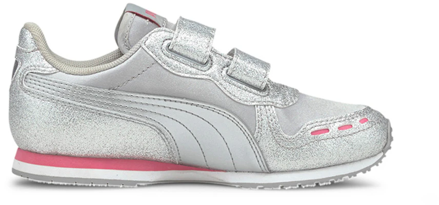 中童 PUMA Cabana Racer Glitz 運動 低筒 兒童跑步鞋 銀色 Order 中童 PUMA Cabana Racer Glitz 運動 低筒 兒童跑步鞋 銀色