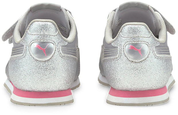 中童 PUMA Cabana Racer Glitz 運動 低筒 兒童跑步鞋 銀色 Shop 中童 PUMA Cabana Racer Glitz 運動 低筒 兒童跑步鞋 銀色