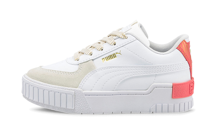 (Preschool) Puma Cali Sport Fireworks Casual Board Shoes White/Pink 374437-01