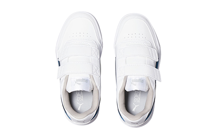 Lookbook (PS) Zapatillas Puma Caracal Banded Blancas/Azules Casual. 370530-09