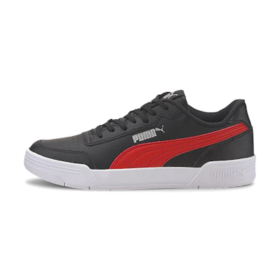 (Youth) Puma Caracal Casual Sneakers Black/White/Red