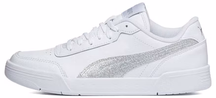 (Preschool) Puma Caracal Glitter Jr Silver/White 373075-02 (Preschool) Puma Caracal Glitter Jr Silver/White 373075-02