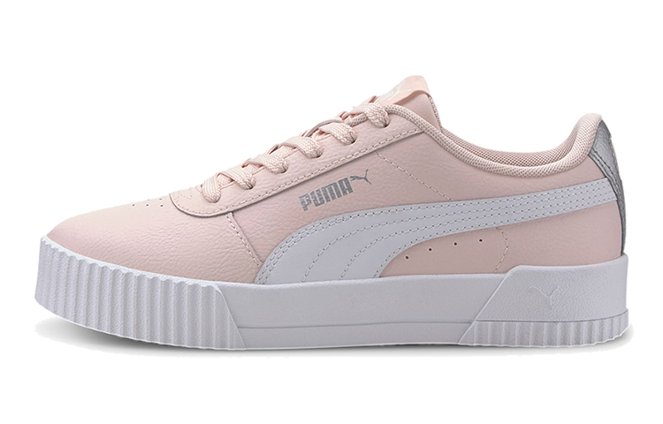 (Youth) Puma Carina L Casual Board Shoes Pink/White/Grey 370677-07