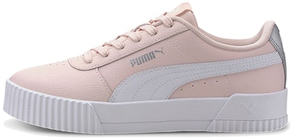 (Youth) Puma Carina L Casual Board Shoes Pink/White/Grey 370677-07 (Youth) Puma Carina L Casual Board Shoes Pink/White/Grey 370677-07