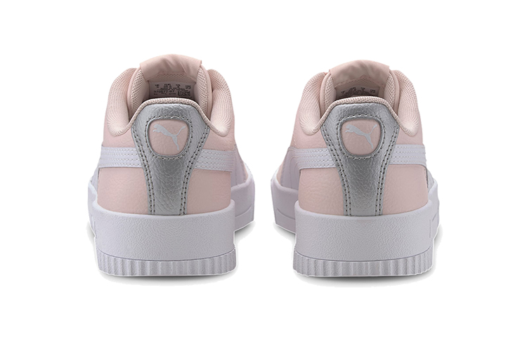 (Youth) Puma Carina L Casual Board Shoes Pink/White/Grey 圖 4