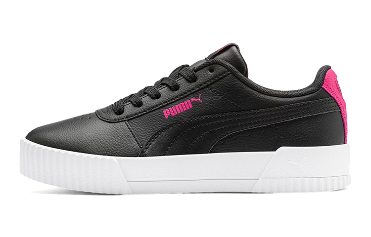 (Youth) Puma Carina L Casual Board Shoes Black/White/Red