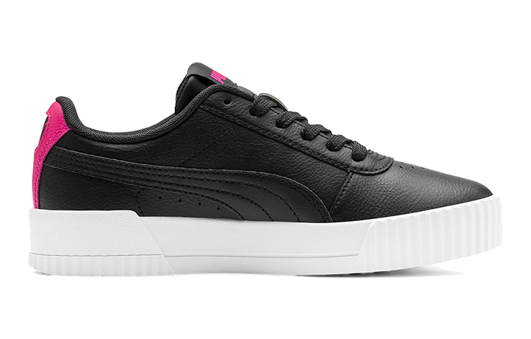 (Youth) Puma Carina L Casual Board Shoes Black/White/Red 圖 2