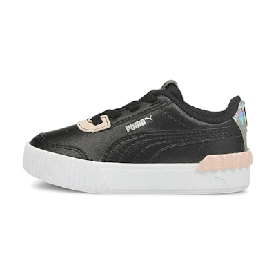 (TD) Puma Carina Lift Shine Casual Board Shoes Black
