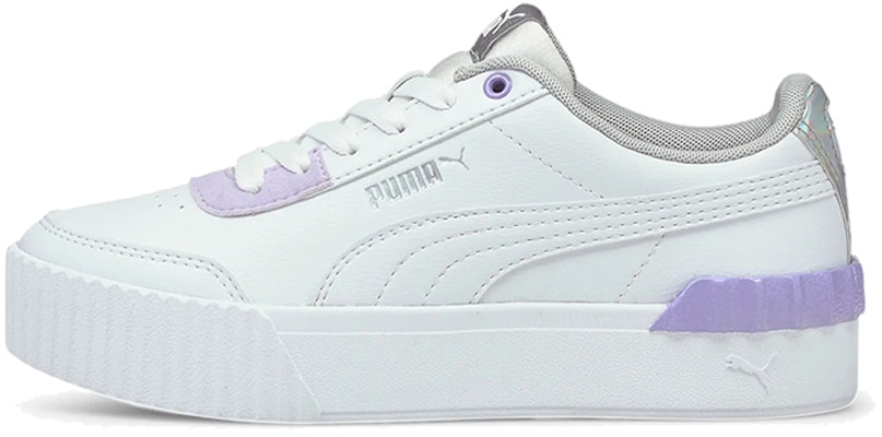 (Youth) Puma Carina Lift Shine Casual Board Shoes White/Purple 380552-01 Buy (Youth) Puma Carina Lift Shine Casual Board Shoes White/Purple 380552-01