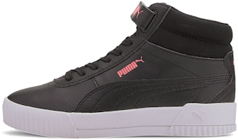 (Youth) Puma Carina Mid Mid-high Board Shoes Black/White 374440-02 (Youth) Puma Carina Mid Mid-high Board Shoes Black/White 374440-02