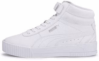 (Youth) Puma Carina Mid Mid-high Board Shoes White 374440-01 (Youth) Puma Carina Mid Mid-high Board Shoes White 374440-01
